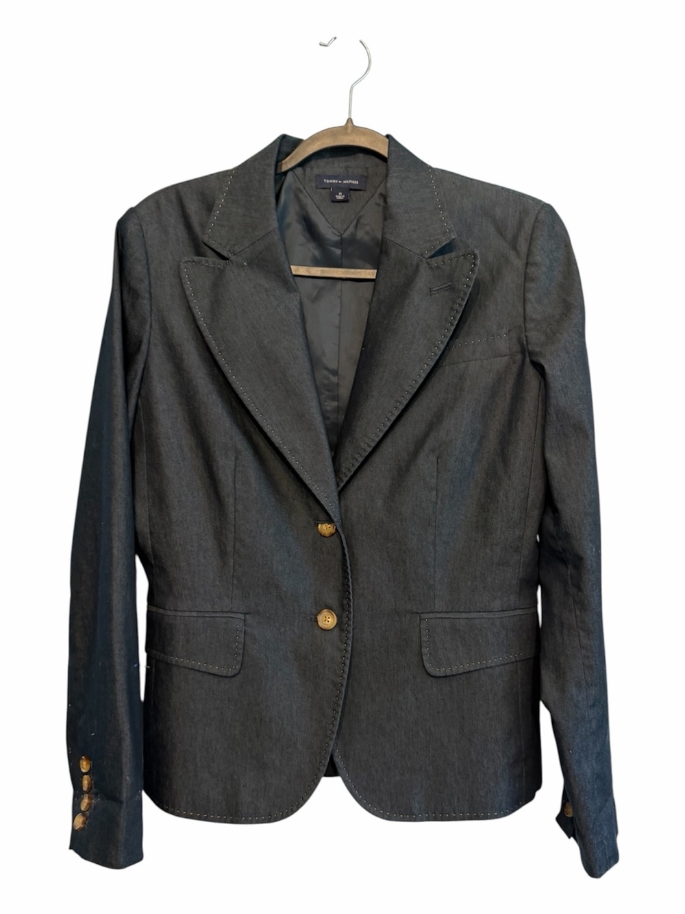 Tommy Hilfiger Charcoal Gray Tailored Two-Button Blazer